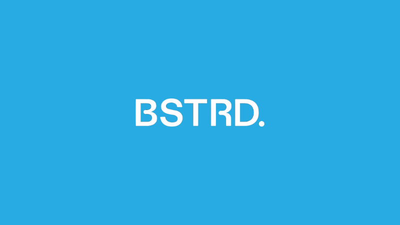 The BSTRD Kamados logo on a sky blue background