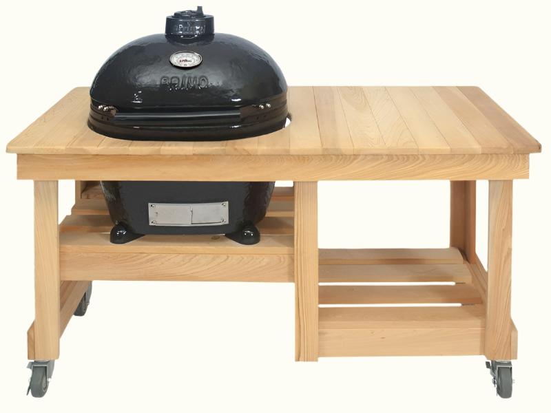 Primo® Cypress Countertop Table for Large 300 Kamado (PG00613) — Main Image with transparent background