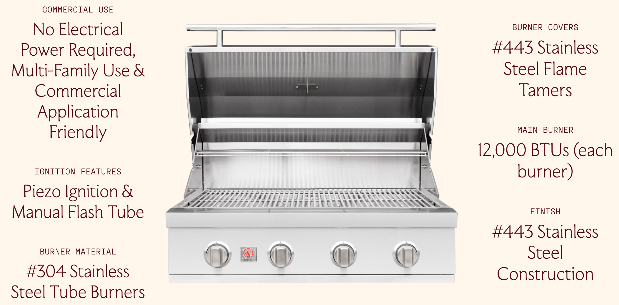 SUMMERSET™ Sizzler 32" Built-In Grill [2 Fuel Types]