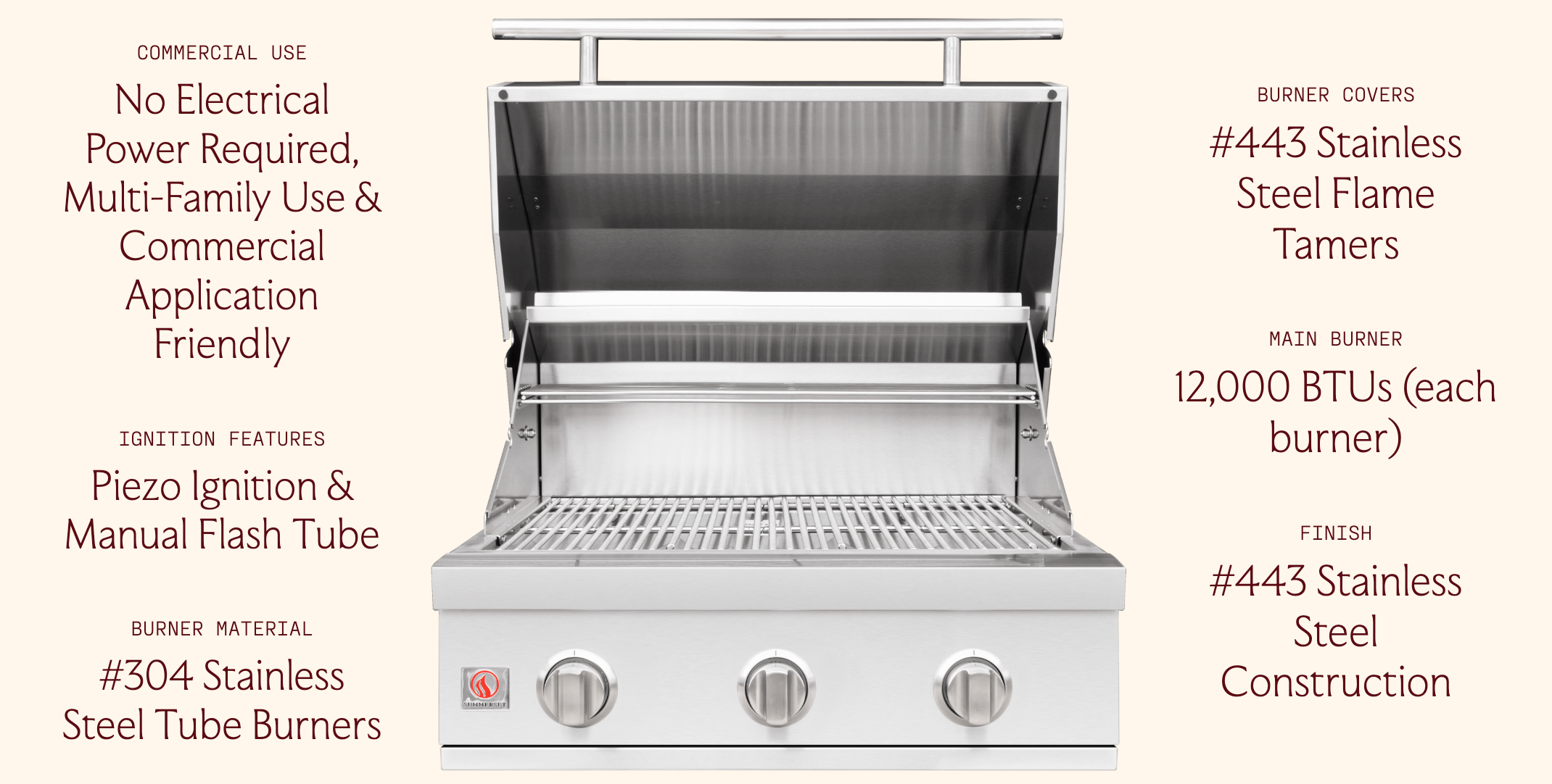 SUMMERSET™ Sizzler 25" Built-In Grill [2 Fuel Types]