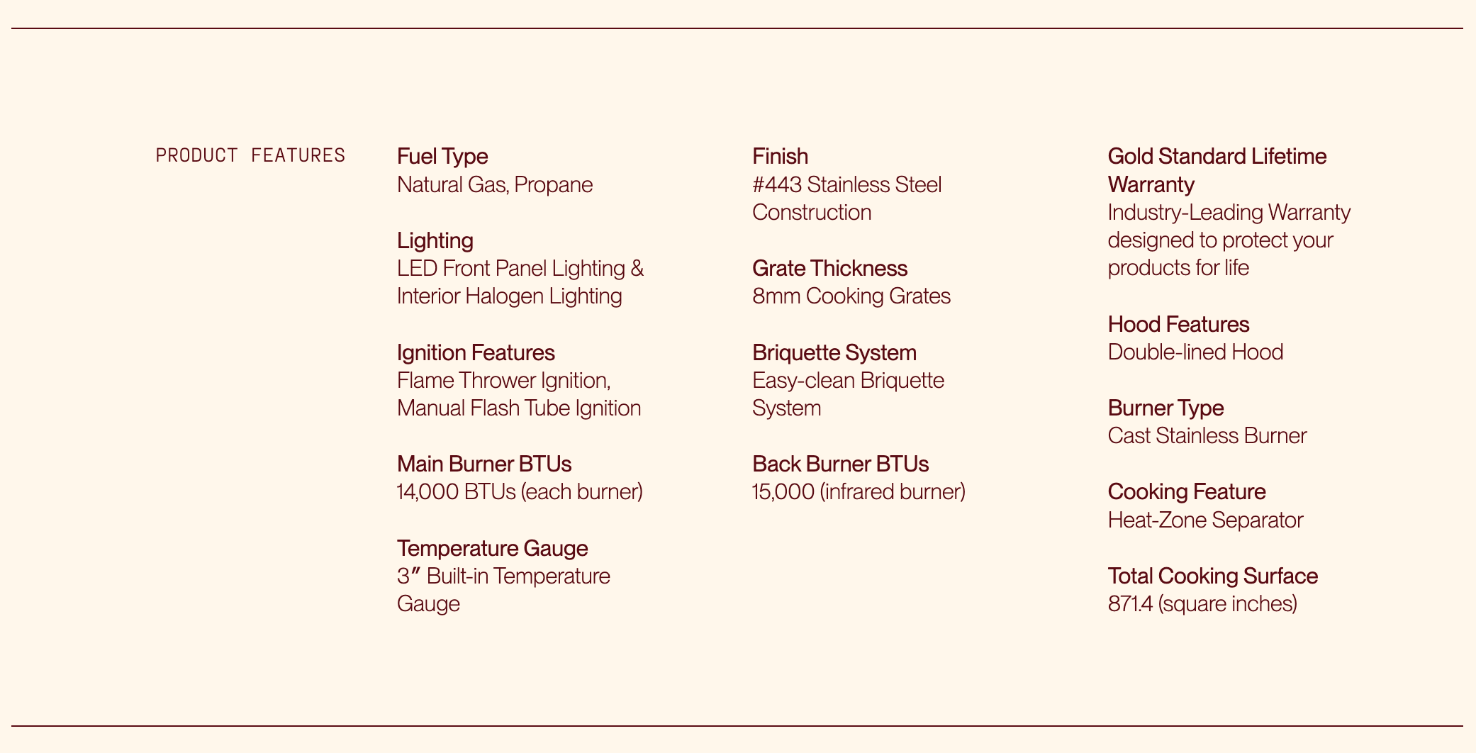 SUMMERSET™ Pro 15" Built-In Power Burner [2 Fuel Types]