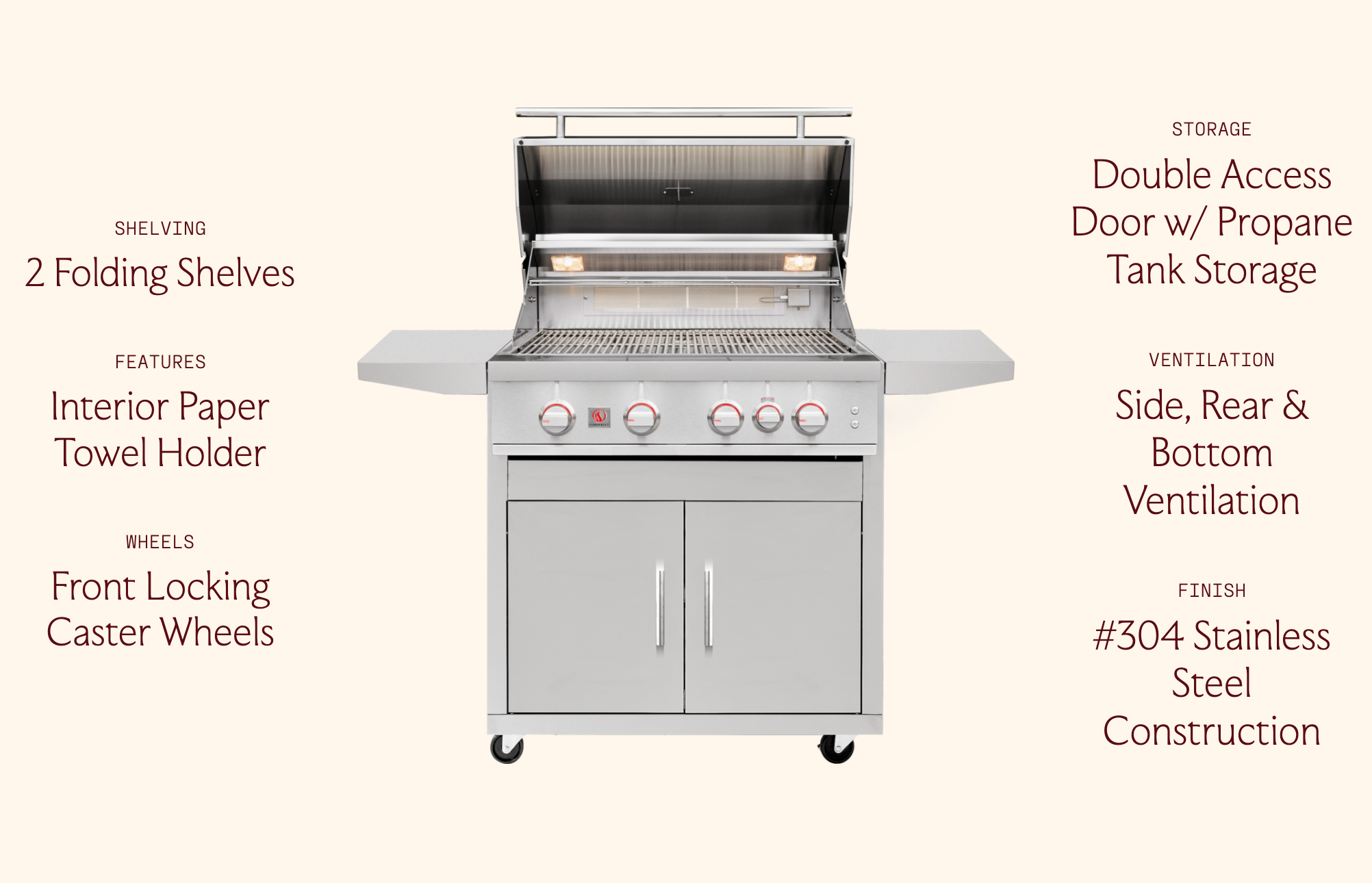 SUMMERSET™ Cart for 32″ TRL Pro Grill