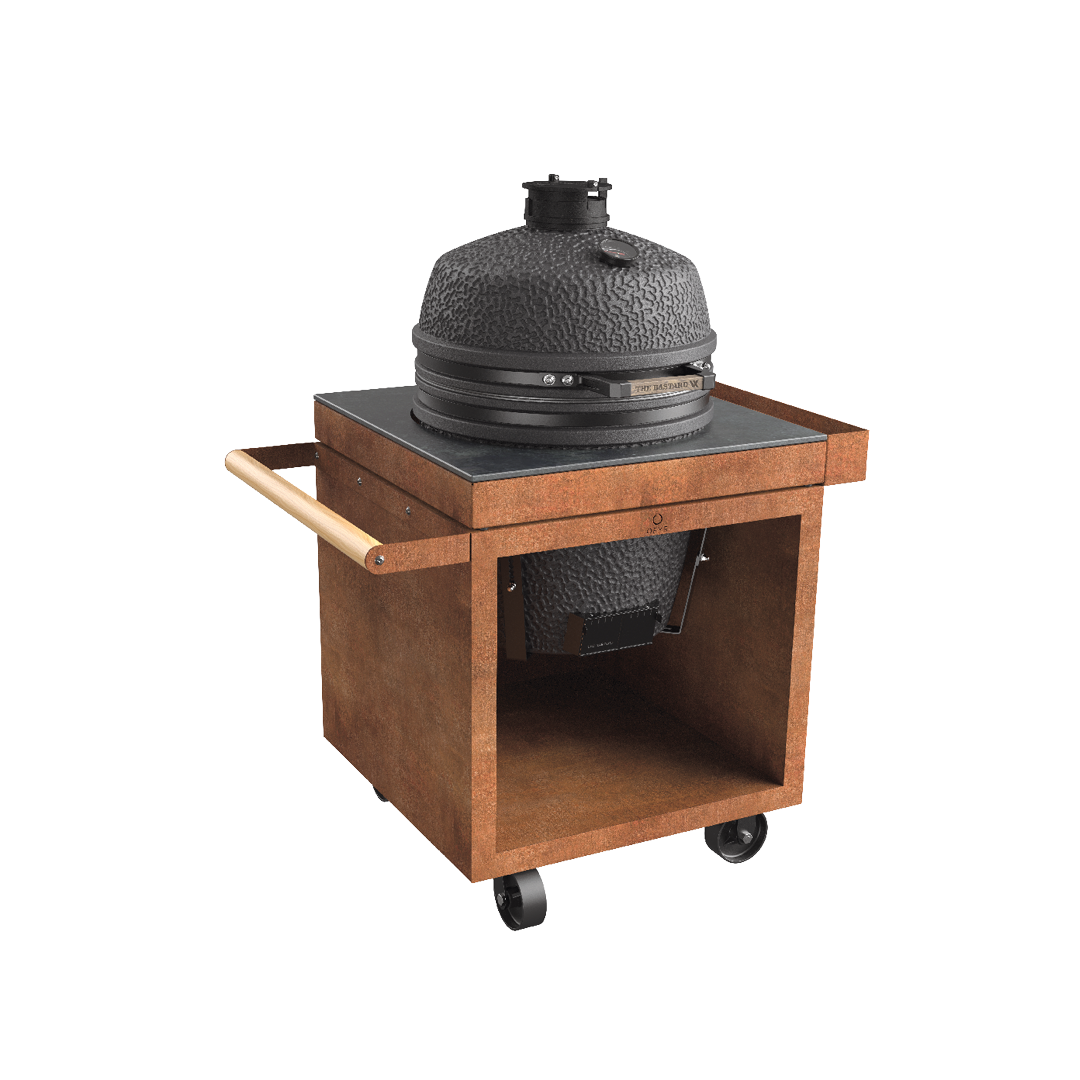 OFYR® Kamado Table 75 PRO+ Corten Ceramic Dark — Main Image with transparent background
