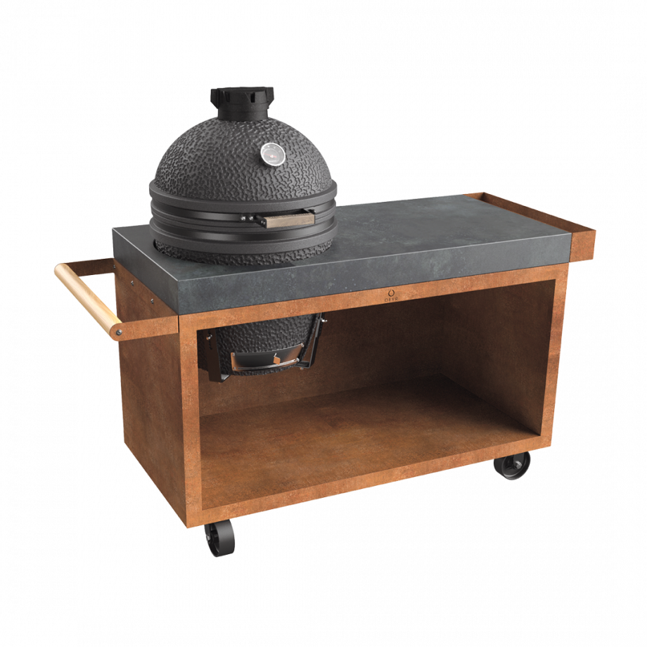 OFYR® Kamado Table Corten 135 PRO Concrete TB - 2 Color Options — Main Image with transparent background