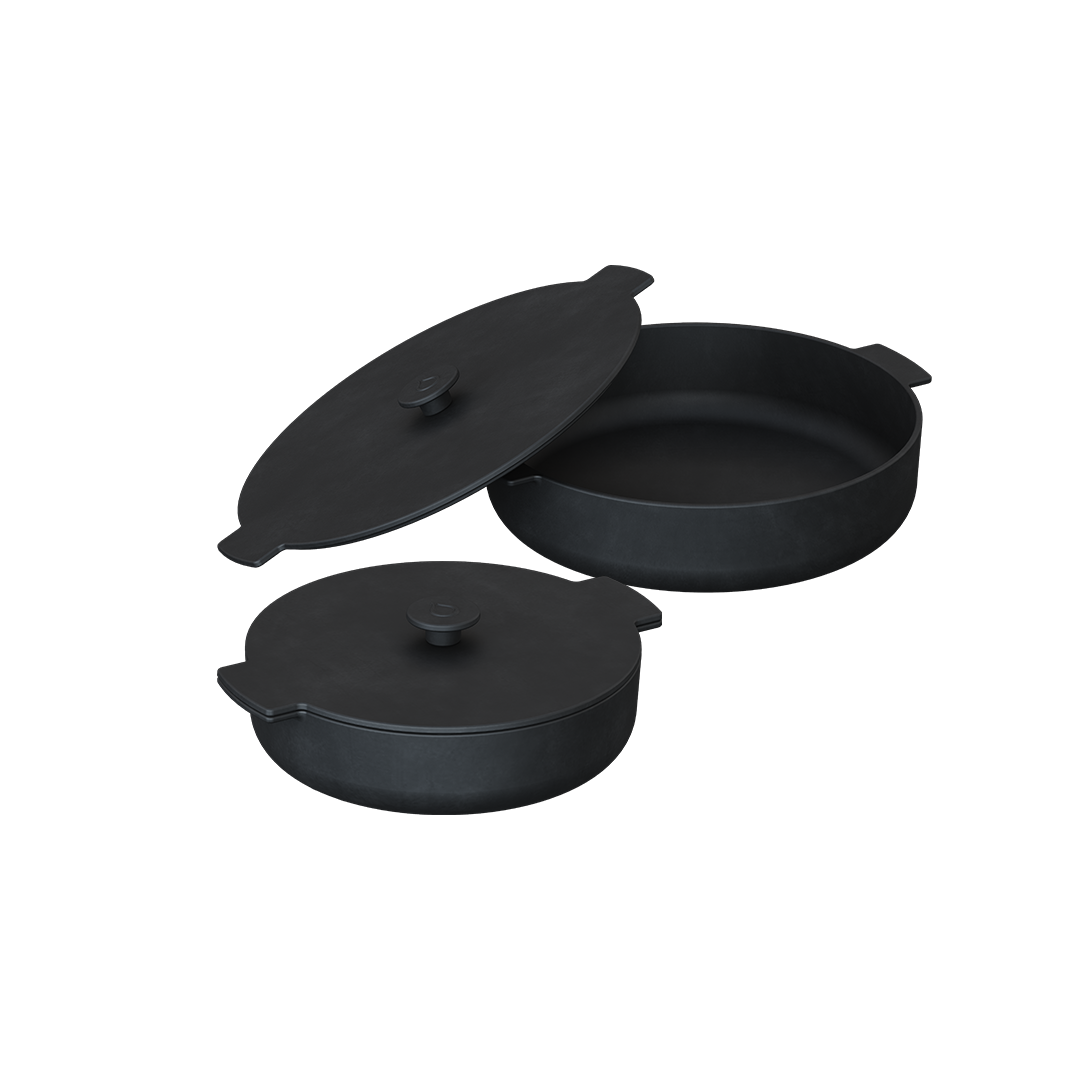 OFYR® Cast Iron Casserole Set 21 + 26 — Main Image with transparent background