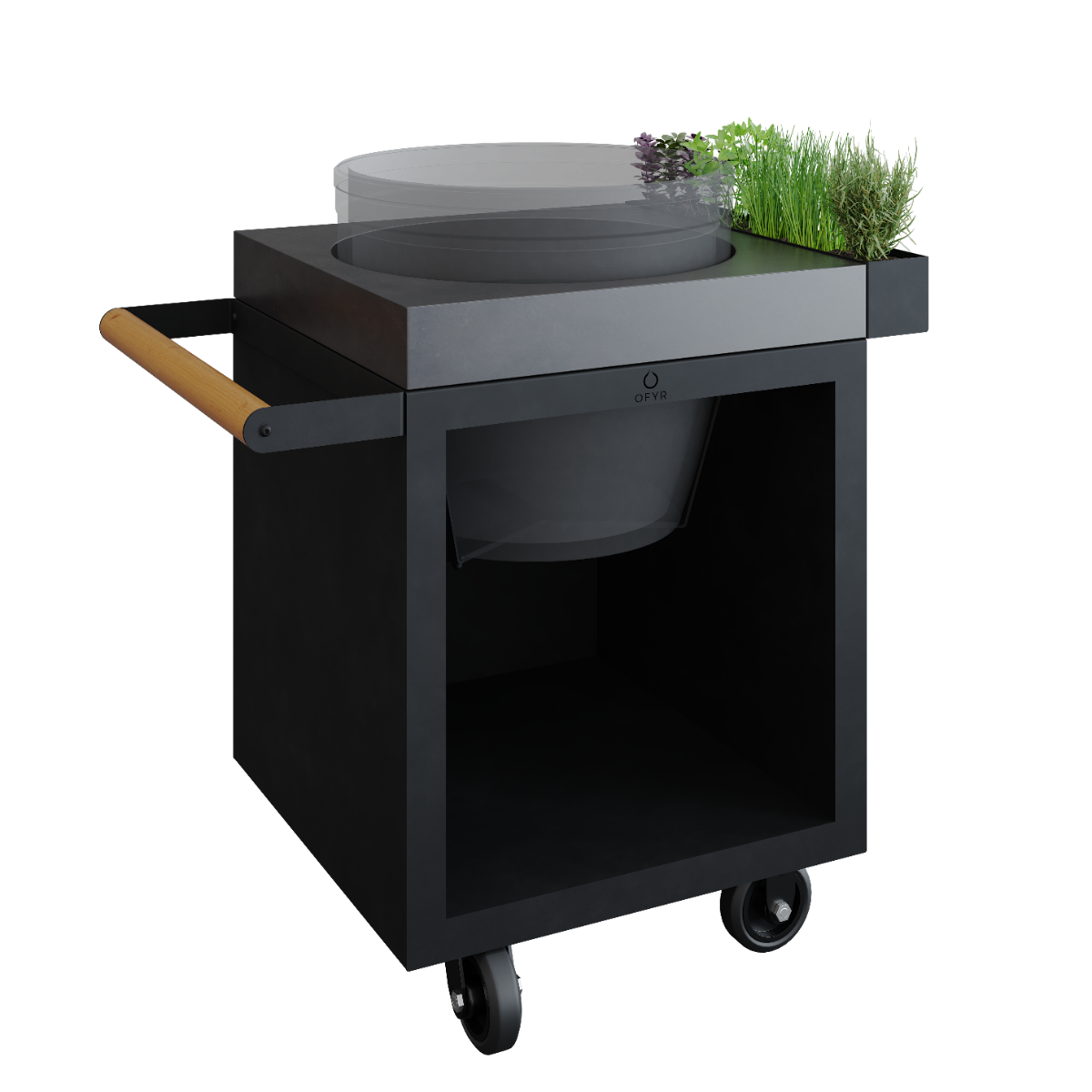 OFYR® Kamado Table 65 PRO Concrete BGE - 2 Color Options