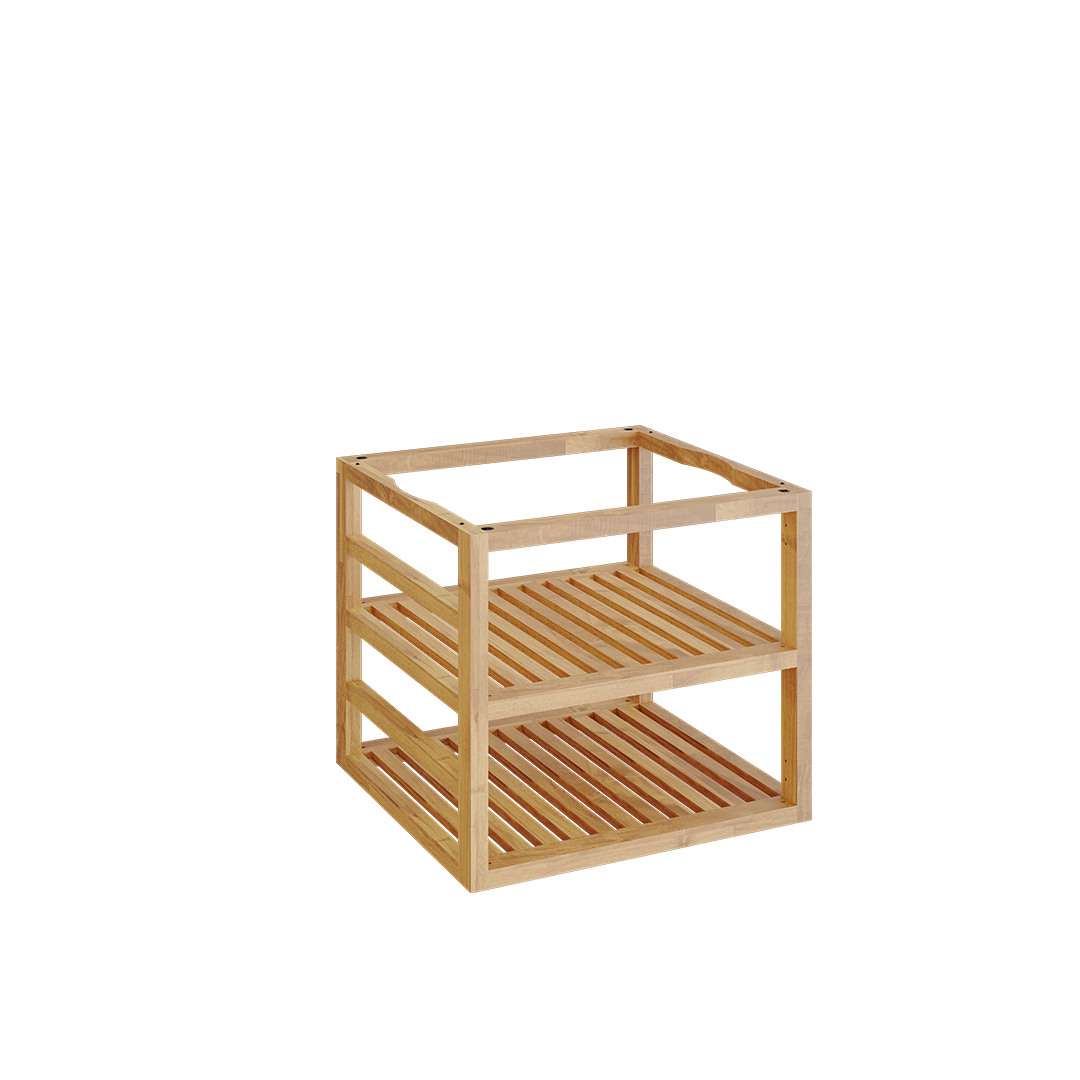 OFYR® Storage Insert PRO Teak Wood Medium — Main Image with transparent background